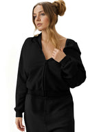 Zip Up Hoodies for Women Fleece Jacket with Pockets Casual Sweatshirts Comfy Fall Coats