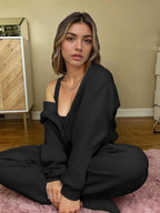 Zip Up Hoodies for Women Fleece Jacket with Pockets Casual Sweatshirts Comfy Fall Coats