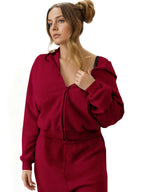 Zip Up Hoodies for Women Fleece Jacket with Pockets Casual Sweatshirts Comfy Fall Coats