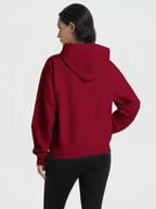 Zip Up Hoodies for Women Fleece Jacket with Pockets Casual Sweatshirts Comfy Fall Coats